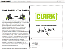 Tablet Screenshot of clark-forklift.com